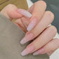 Press on Nails - Roze Naturel Doorzichtig - Coffin