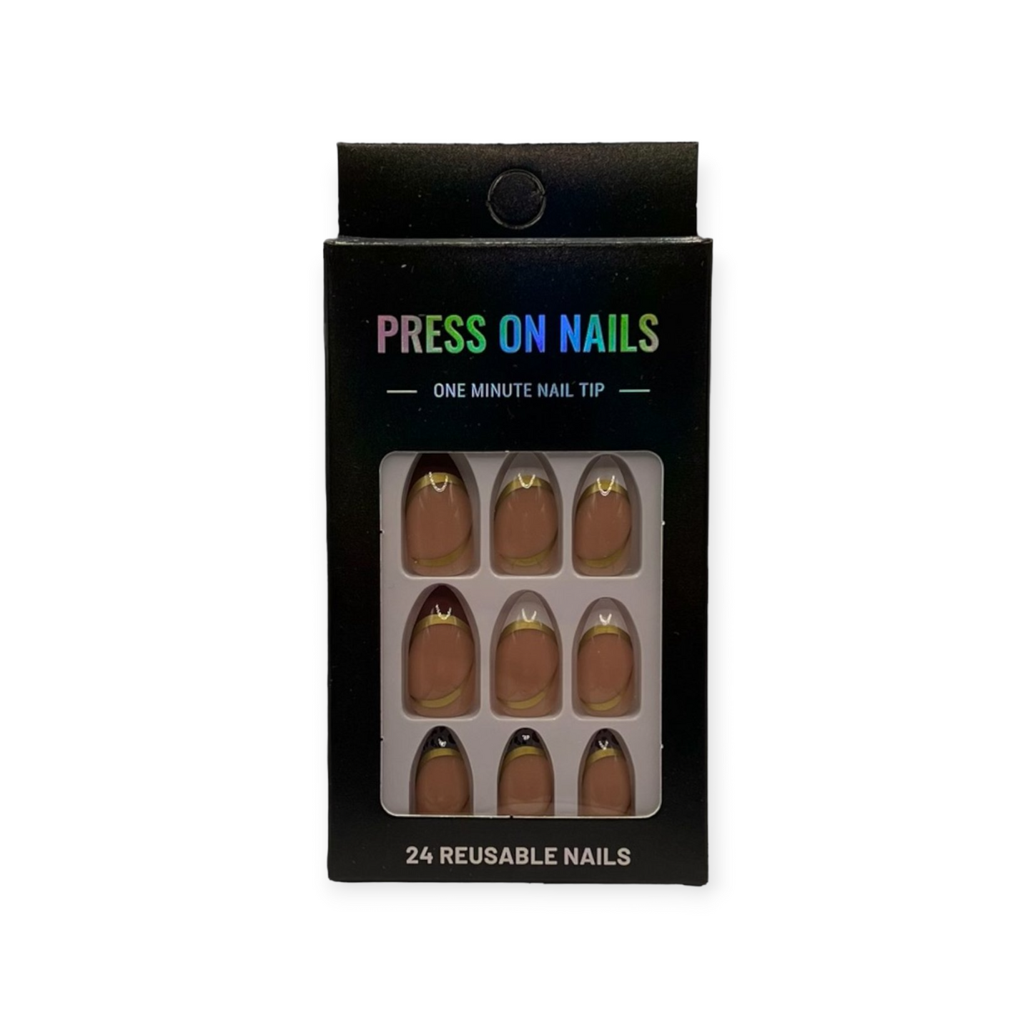 Press on Nails - Goud Panter - Almond