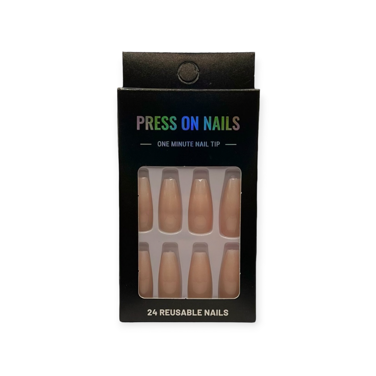 Press on Nails - Roze Naturel Doorzichtig - Coffin