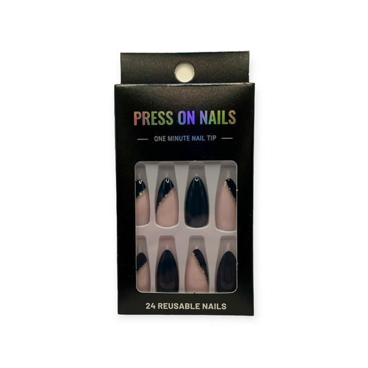 Press on Nails - Donkergroen - Almond