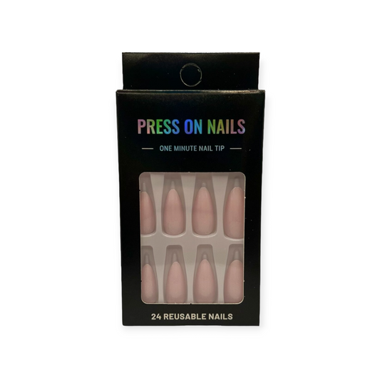 Press on Nails - Roze Shine - Almond