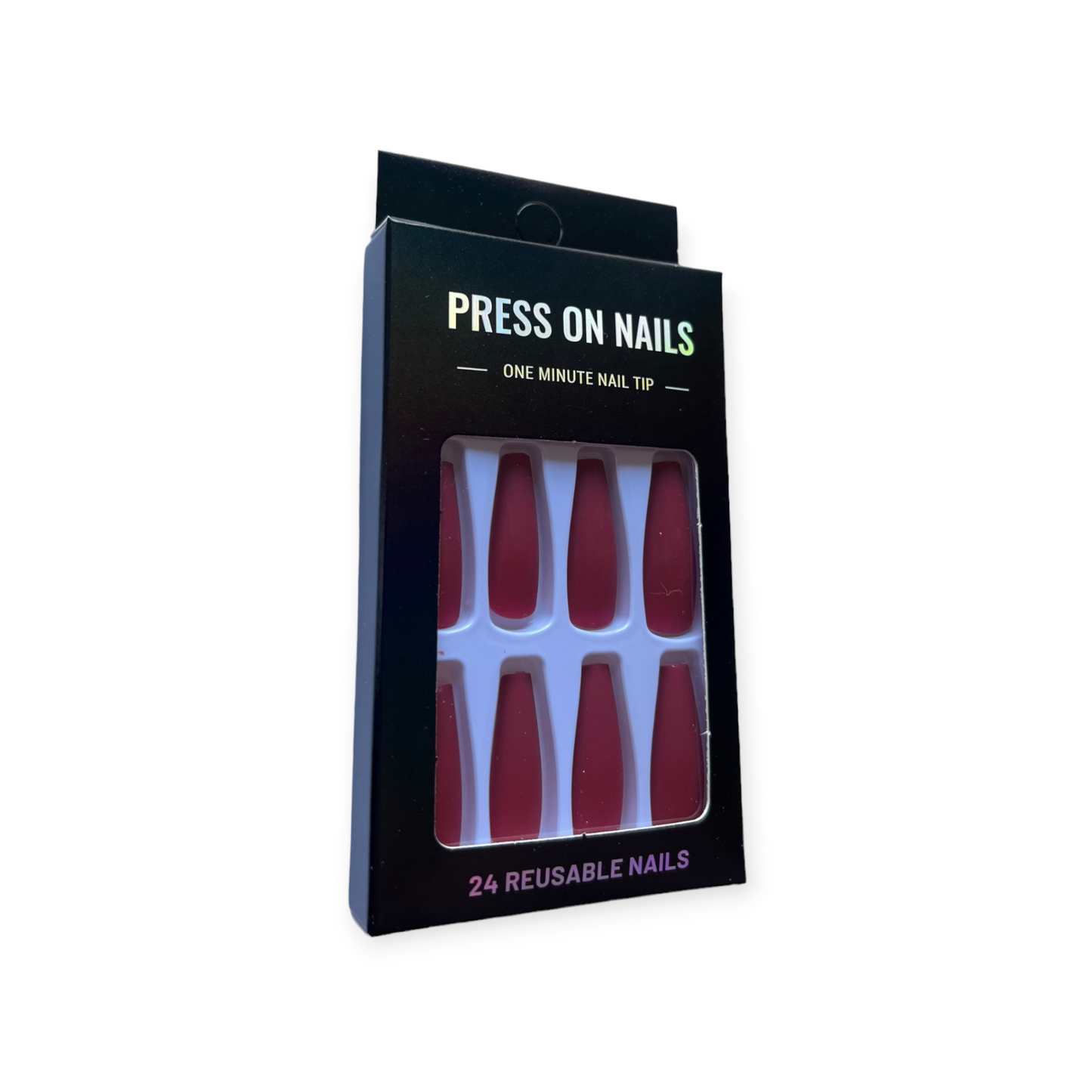 Press on Nails - Bordeaux Rood - Coffin