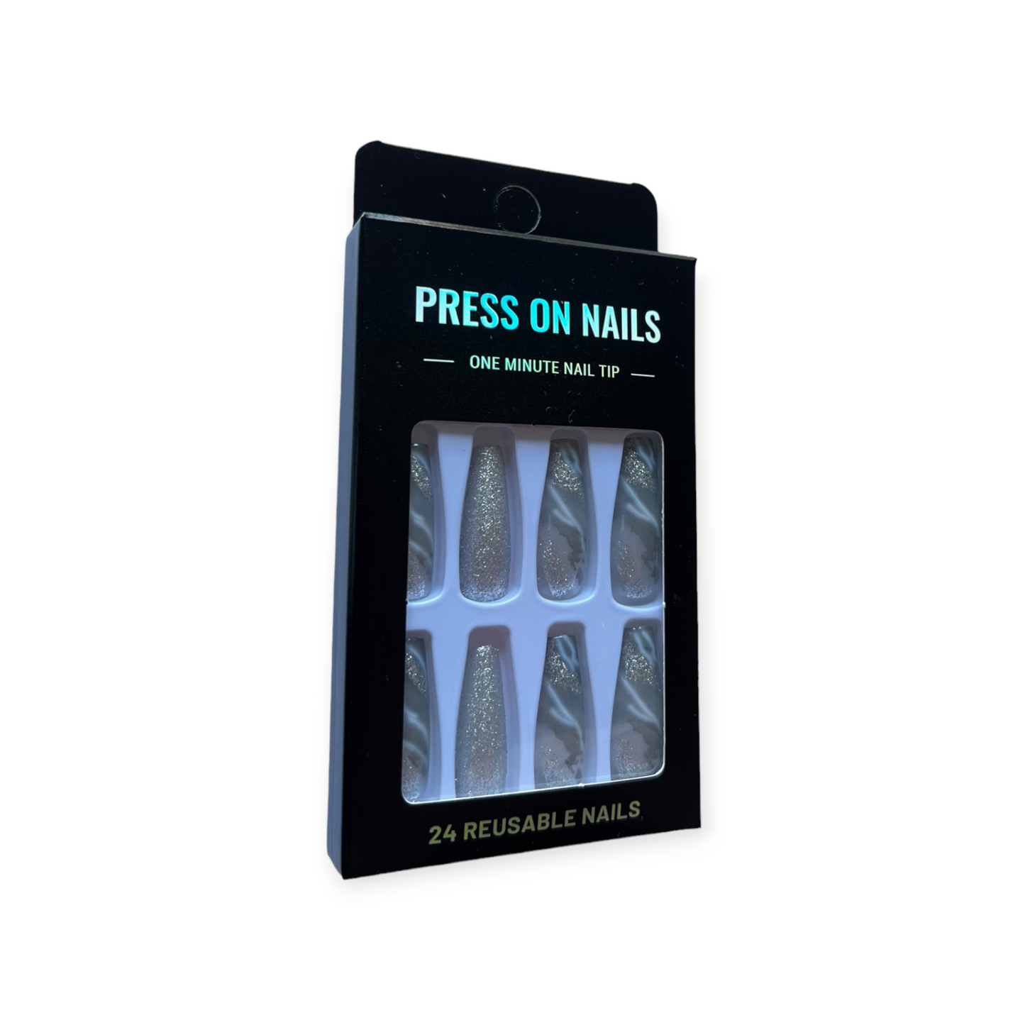 Press on Nails - Zilver - Coffin