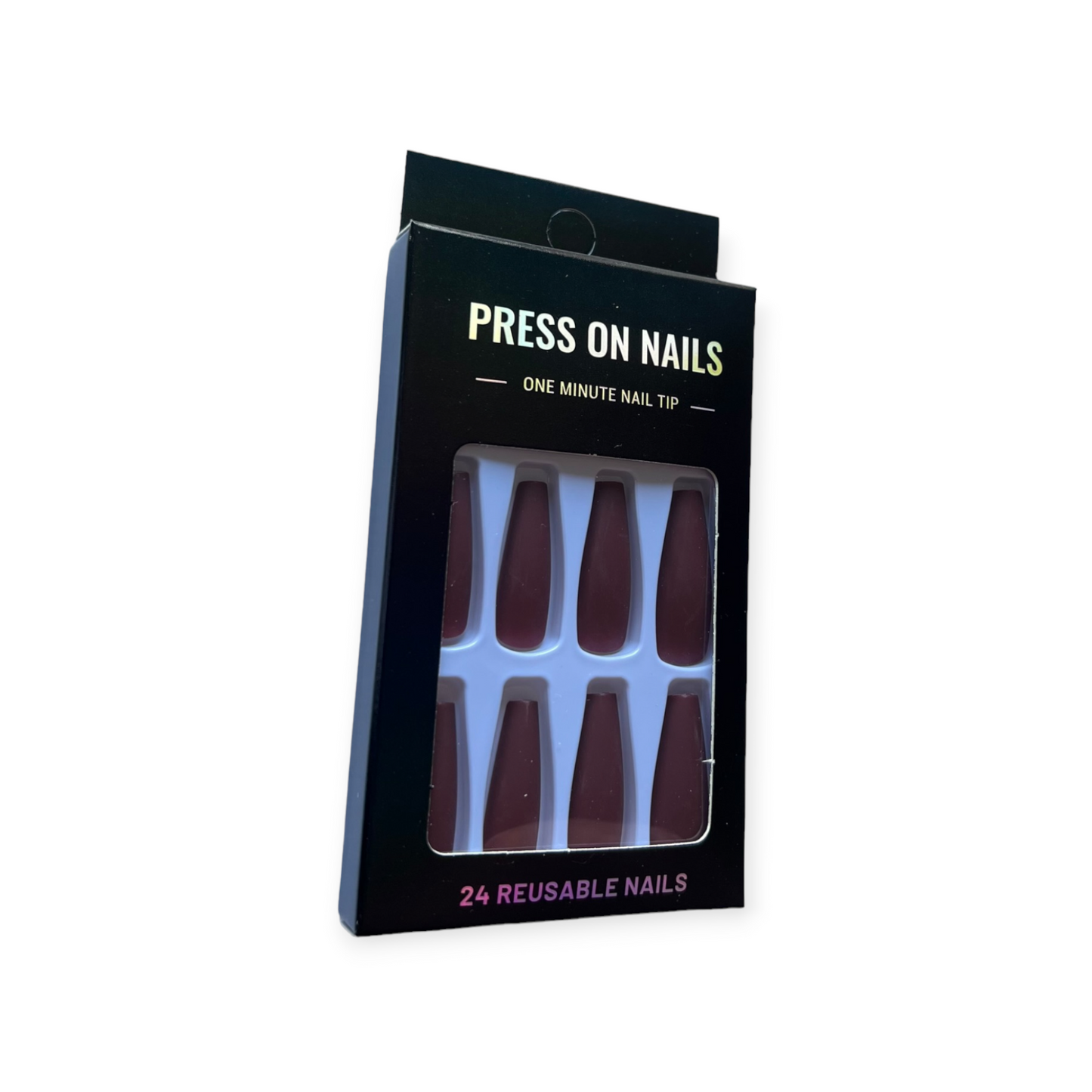 Press on Nails - Bruin Rood - Coffin