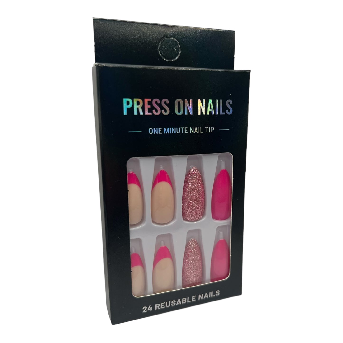 Press on Nails - Roze French Tip - Almond