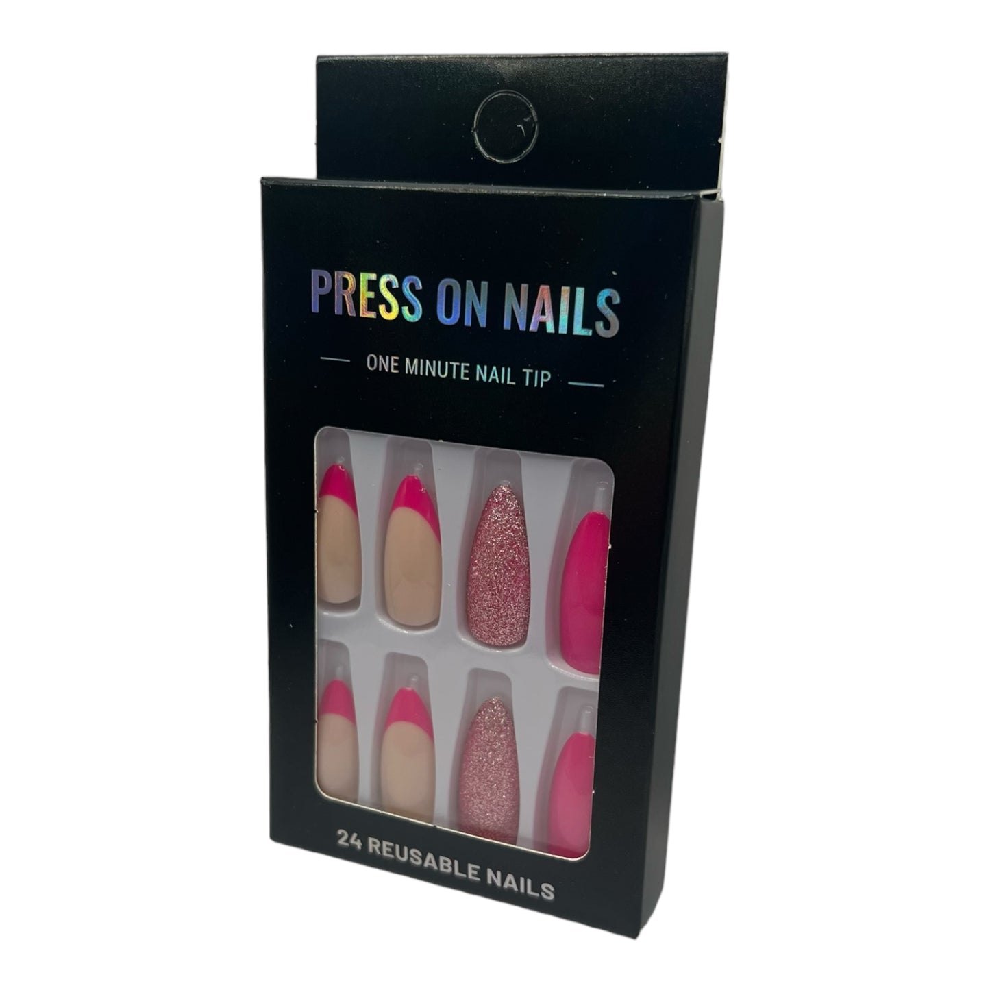 Press on Nails - Roze French Tip - Almond