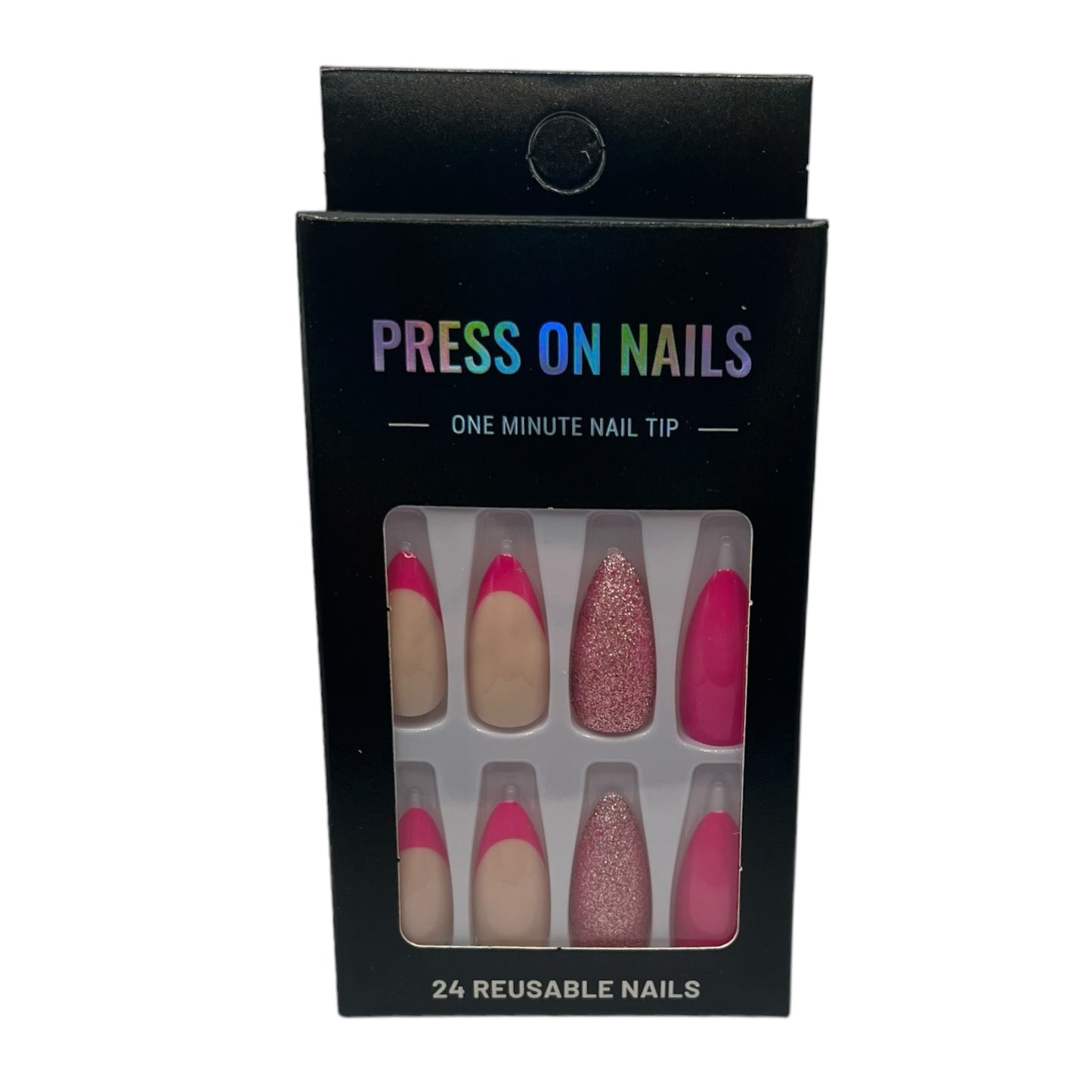 Press on Nails - Roze French Tip - Almond