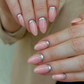 Press on Nails - Roze Zilver - Almond