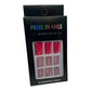 Press on Nails - Glossy Roze - Squared Oval