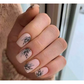 Press on Nails - Nude Floral - Short Oval