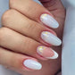 Press on Nails - Roze Wit - Almond